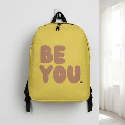 Be You in Yellow and Brown Backpack - The APWT Gift Shop