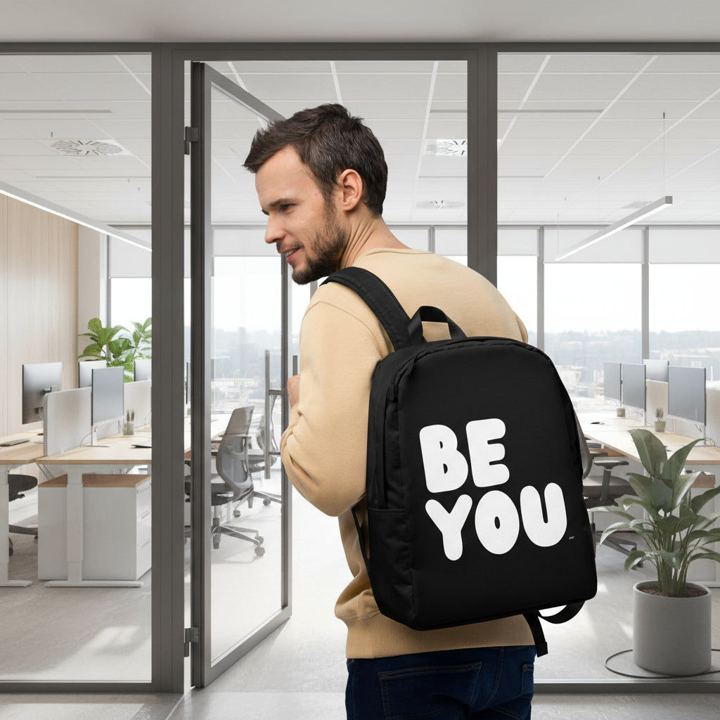 Be You in Black and White Backpack - The APWT Gift Shop