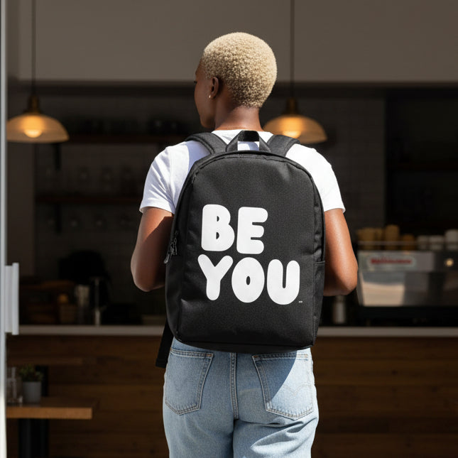 Be You in Black and White Backpack