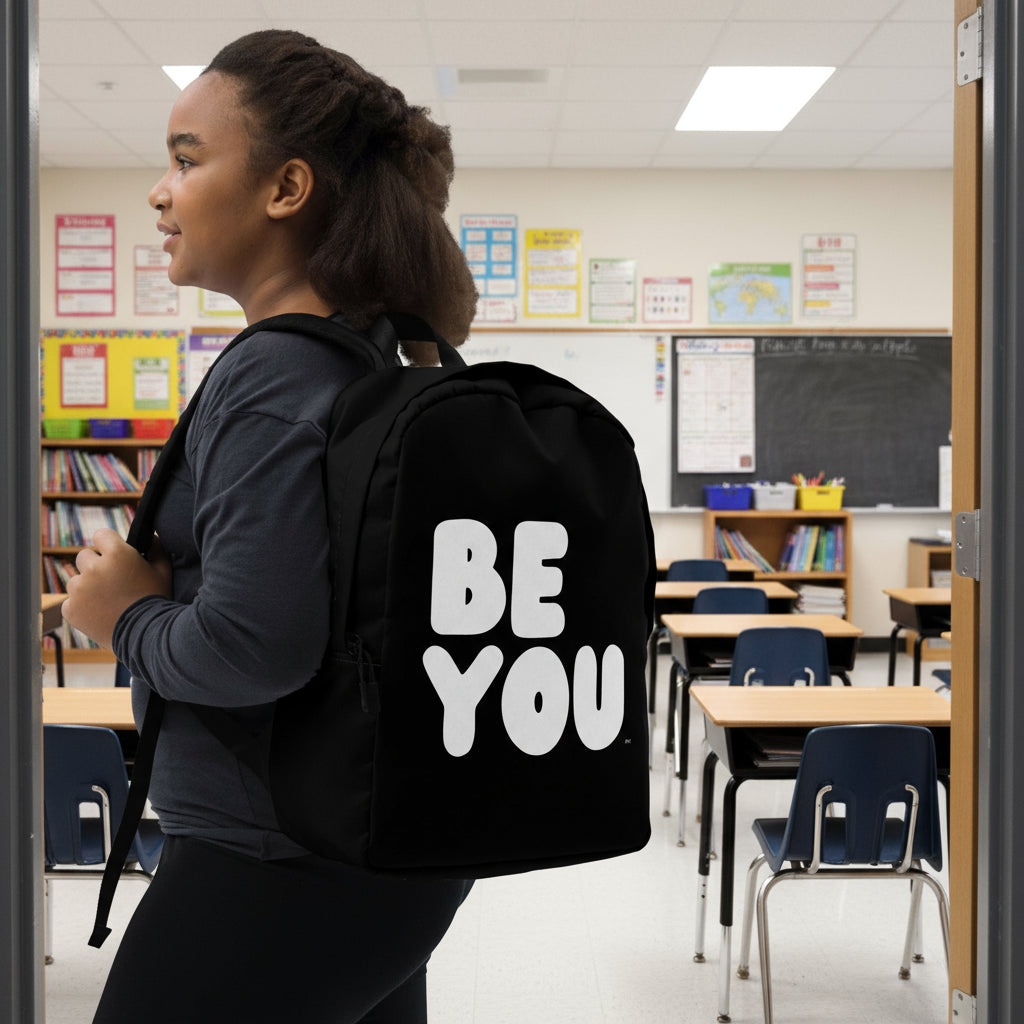 Be You in Black and White Backpack - The APWT Gift Shop