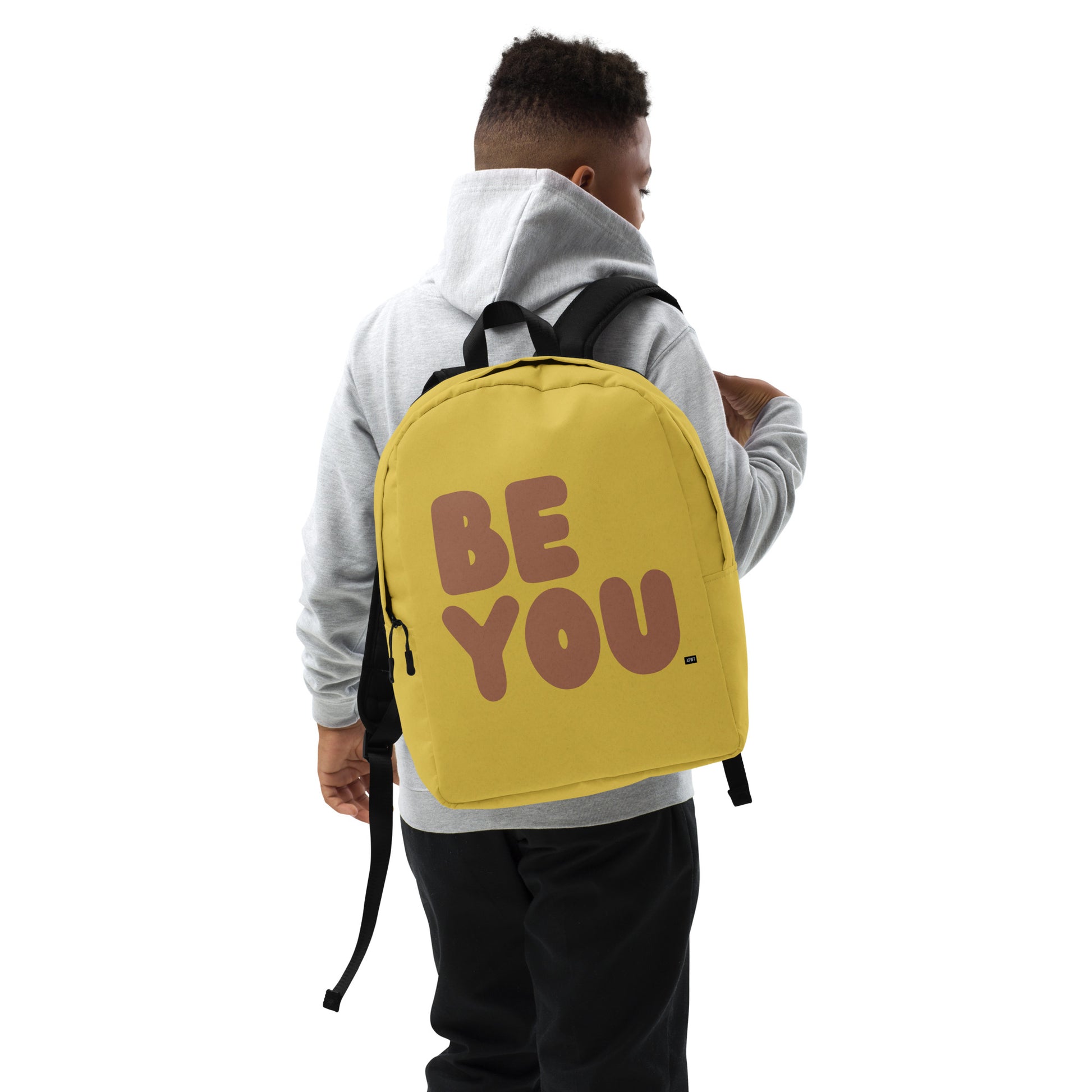 Be You in Yellow and Brown Backpack - The APWT Gift Shop