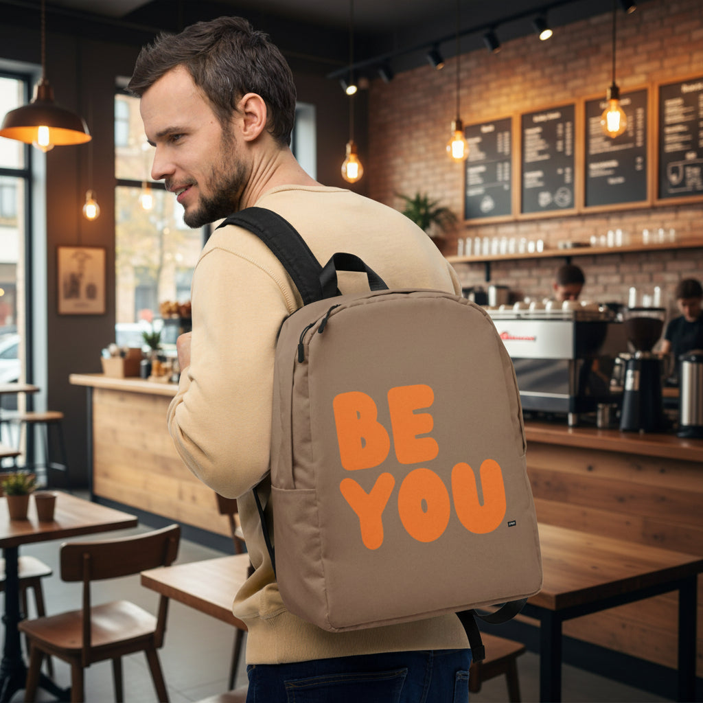 Be You in Brown and Orange Backpack - The APWT Gift Shop