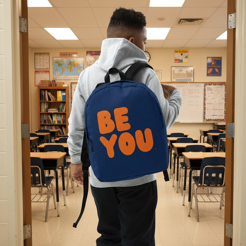 Be You in Blue and Orange Backpack - The APWT Gift Shop