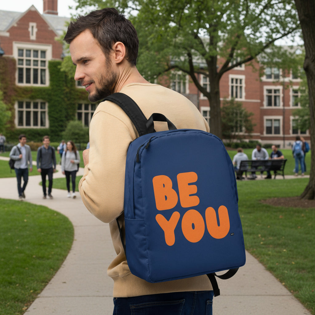 Be You in Blue and Orange Backpack - The APWT Gift Shop