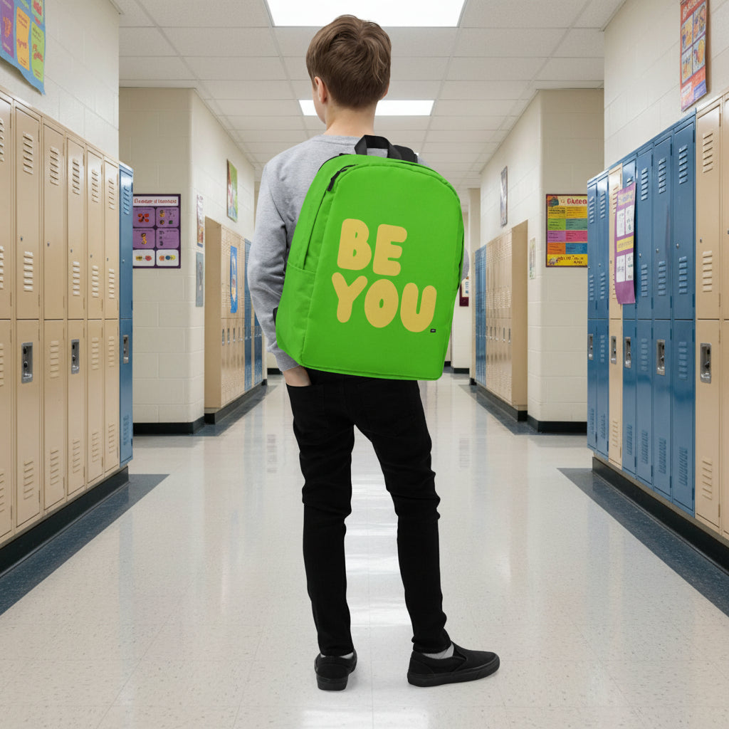 Be You in Green and Yellow Backpack - The APWT Gift Shop