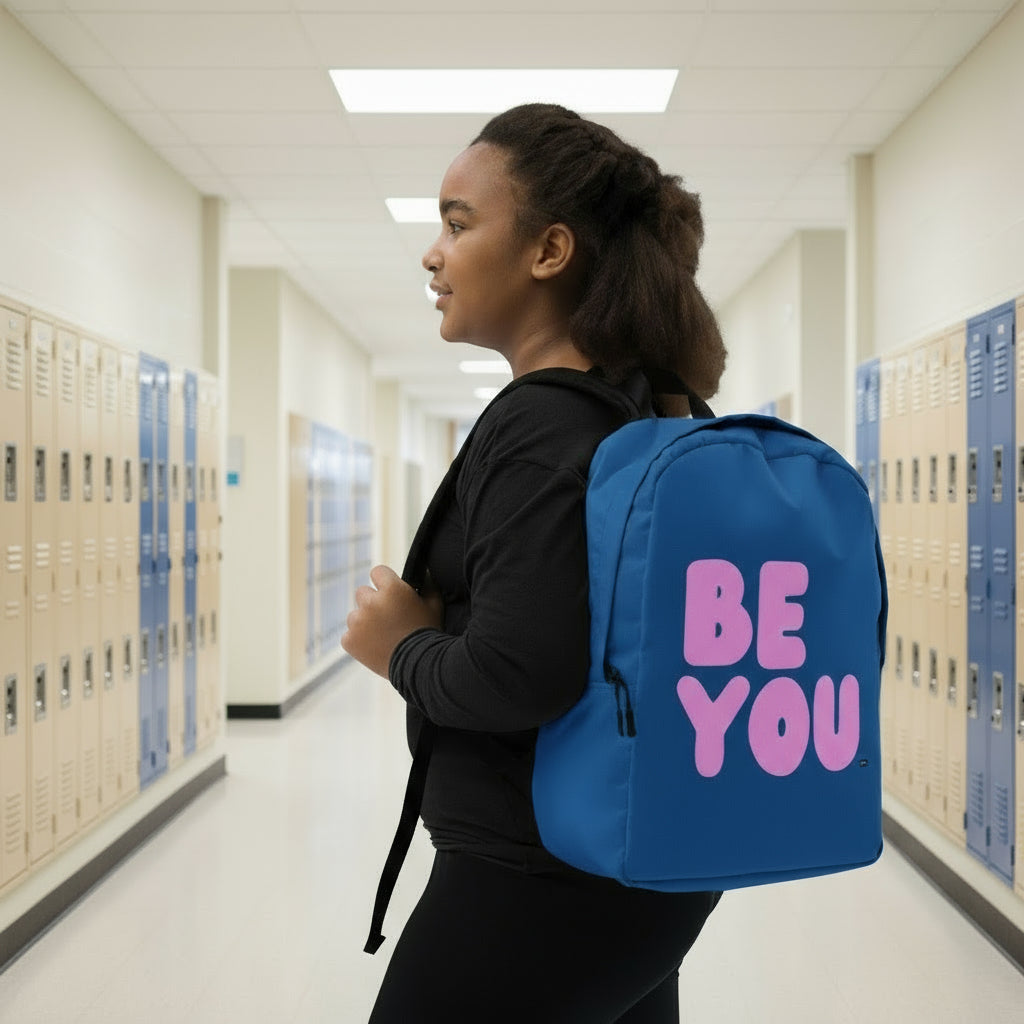 Be You in Blue and Pink Backpack - The APWT Gift Shop