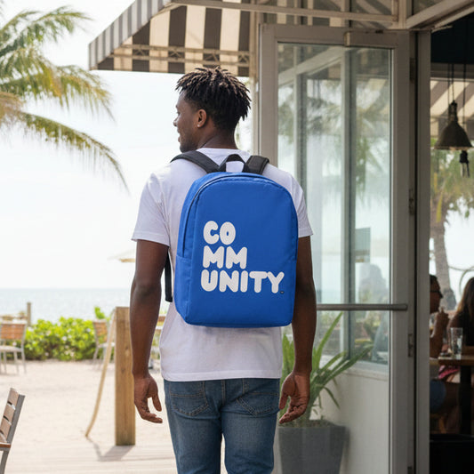 A Community in Ocean Blue Backpack