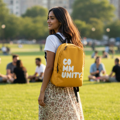 A Community in Sunflower Yellow Backpack