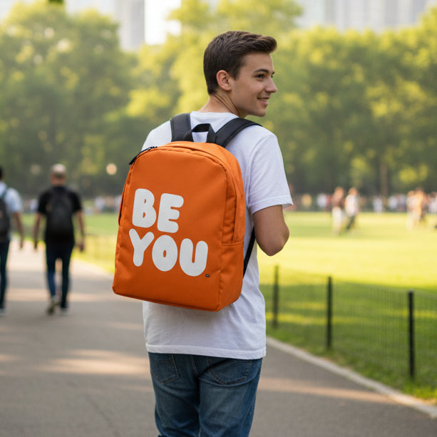 Be You in Orange Backpack