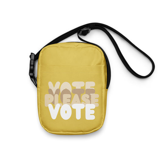 Please Vote in Yellow Small Crossbody Bag - The APWT Gift Shop