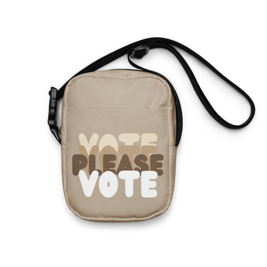 Please Vote in Brown Small Crossbody Bag - The APWT Gift Shop