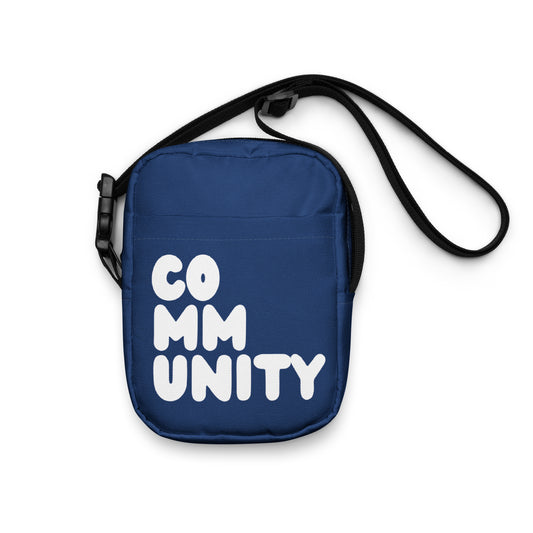 A Community in Dark Blue Small Crossbody Bag - The APWT Gift Shop