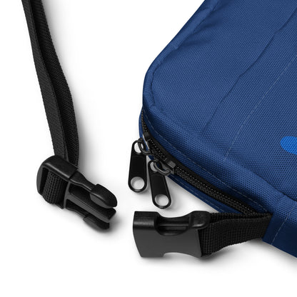 Adjustable strap details of the The APWT Gift Shop's Please Vote Small Crossbody Bag from the APWT Vote Shop