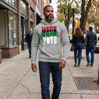 Please Vote in Black Premium Unisex Hoodie - Available in 2 Colors