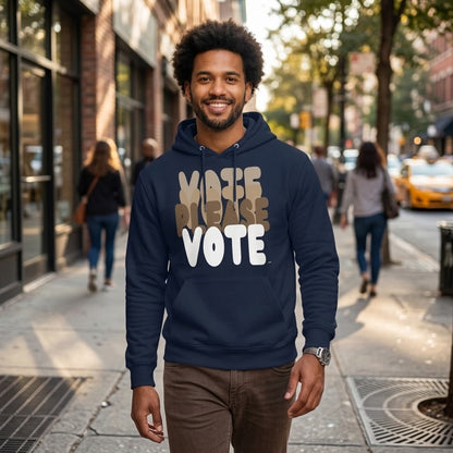 Please Vote in Brown Premium Unisex Hoodie -  Available in Assorted Colors