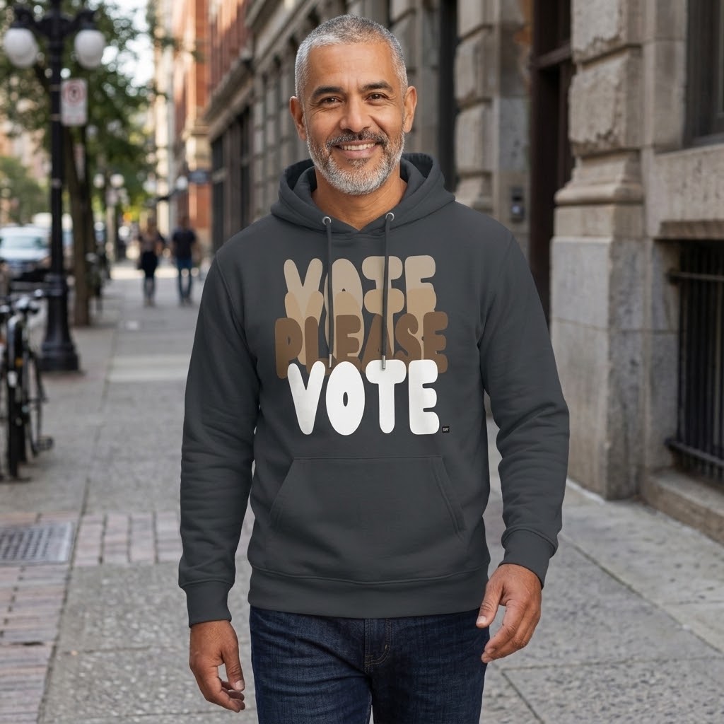 Please Vote in Brown Premium Unisex Hoodie -  Available in Assorted Colors