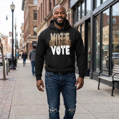 Please Vote in Brown Premium Unisex Hoodie -  Available in Assorted Colors
