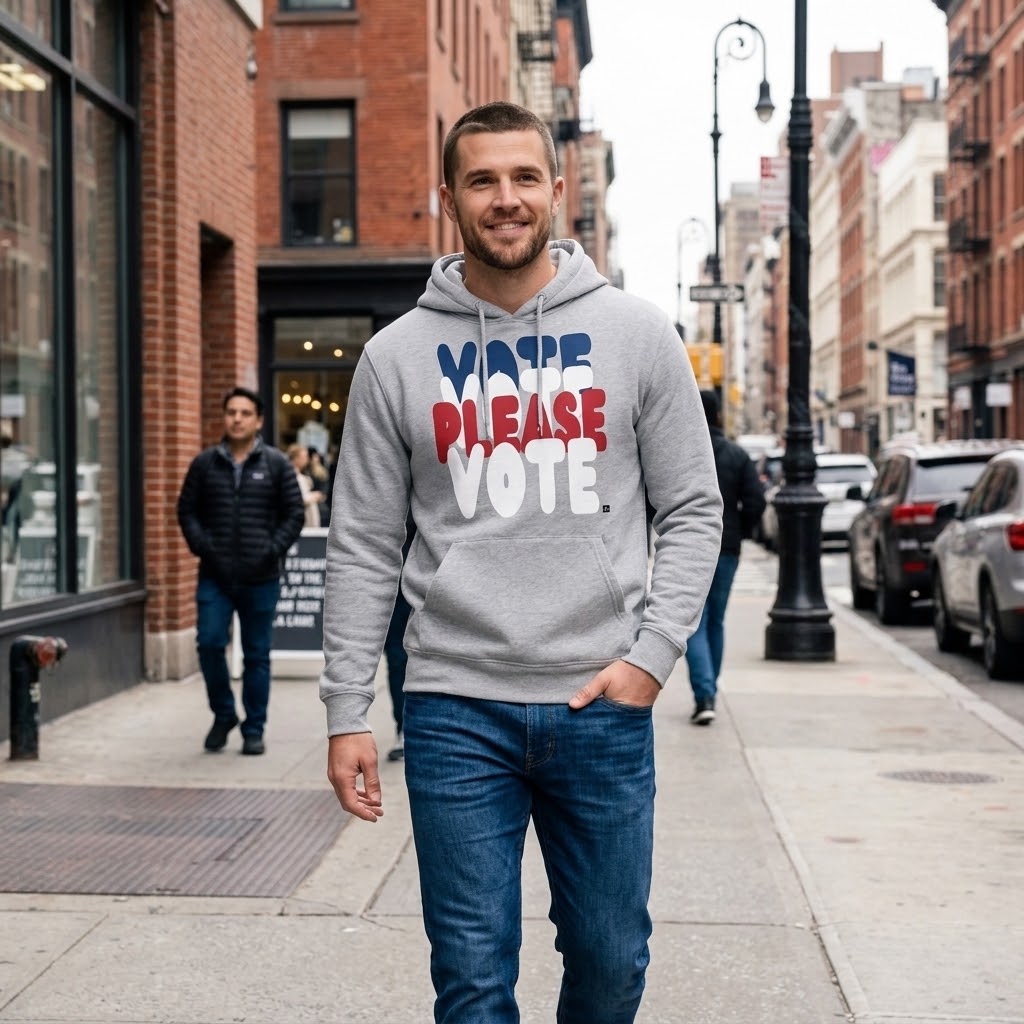 Please Vote Premium Unisex Hoodie - Available in 2 Colors