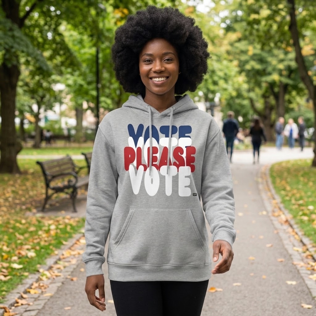 Please Vote Premium Unisex Hoodie - Available in 2 Colors