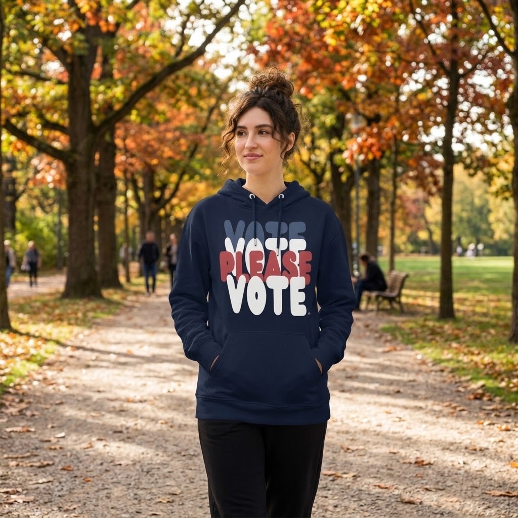 Please Vote Premium Unisex Hoodie - Available in 2 Colors
