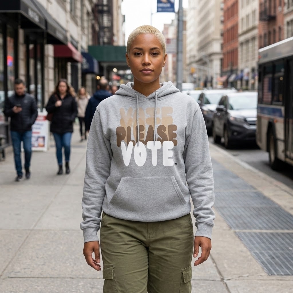 Please Vote in Brown Premium Unisex Hoodie -  Available in Assorted Colors