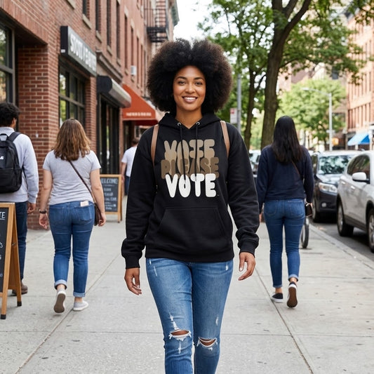 Please Vote in Brown Premium Unisex Hoodie -  Available in Assorted Colors