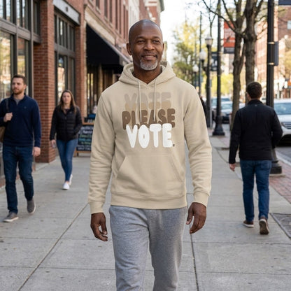 Please Vote in Brown Premium Unisex Hoodie -  Available in Assorted Colors
