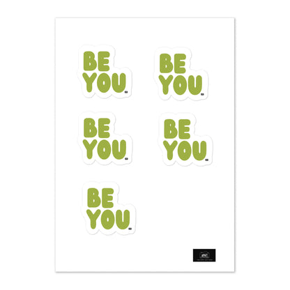Be You in Lime Green Small Kiss-Cut Stickers - The APWT Gift Shop