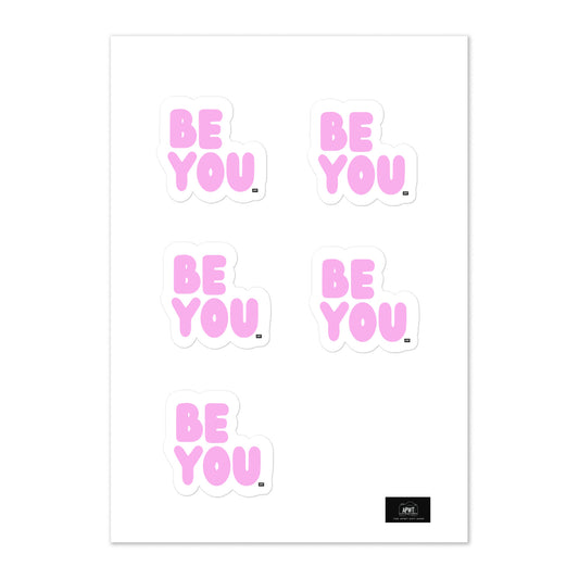 Be You in Pink Small Kiss-Cut Stickers - The APWT Gift Shop