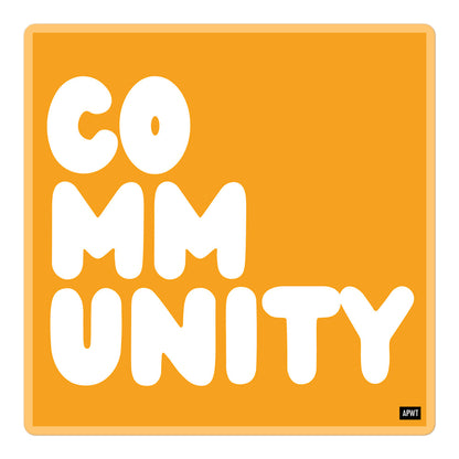 A Community in Orange Vinyl Sticker - The APWT Gift Shop