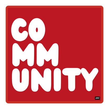 A Community in Crimson Vinyl Sticker - The APWT Gift Shop