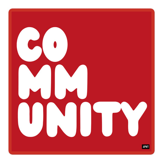 A Community in Crimson Vinyl Sticker - The APWT Gift Shop