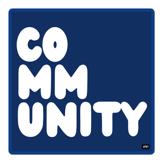 A Community in Dark Blue Vinyl Sticker - The APWT Gift Shop
