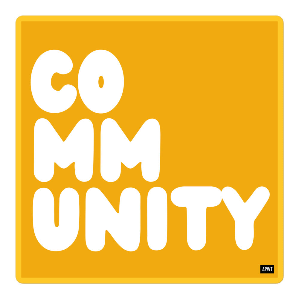 A Community in Autumn Leaves Vinyl Sticker - The APWT Gift Shop