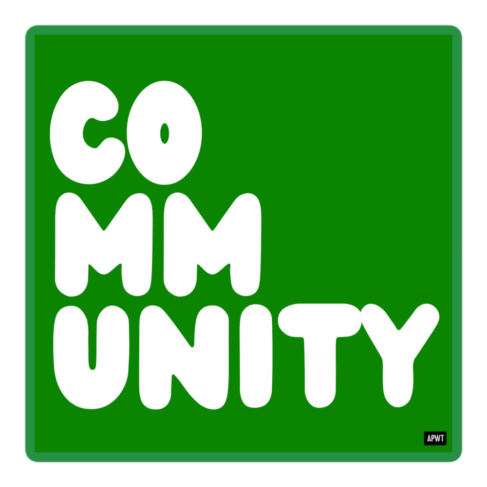 A Community in Broccoli Vinyl Sticker - The APWT Gift Shop