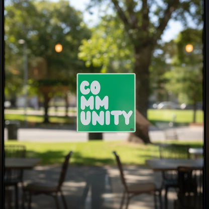 A Community in Green Grass Vinyl Sticker