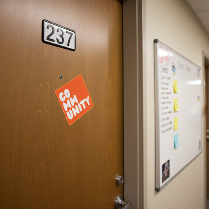 A Community in Orange Citrus Vinyl Sticker