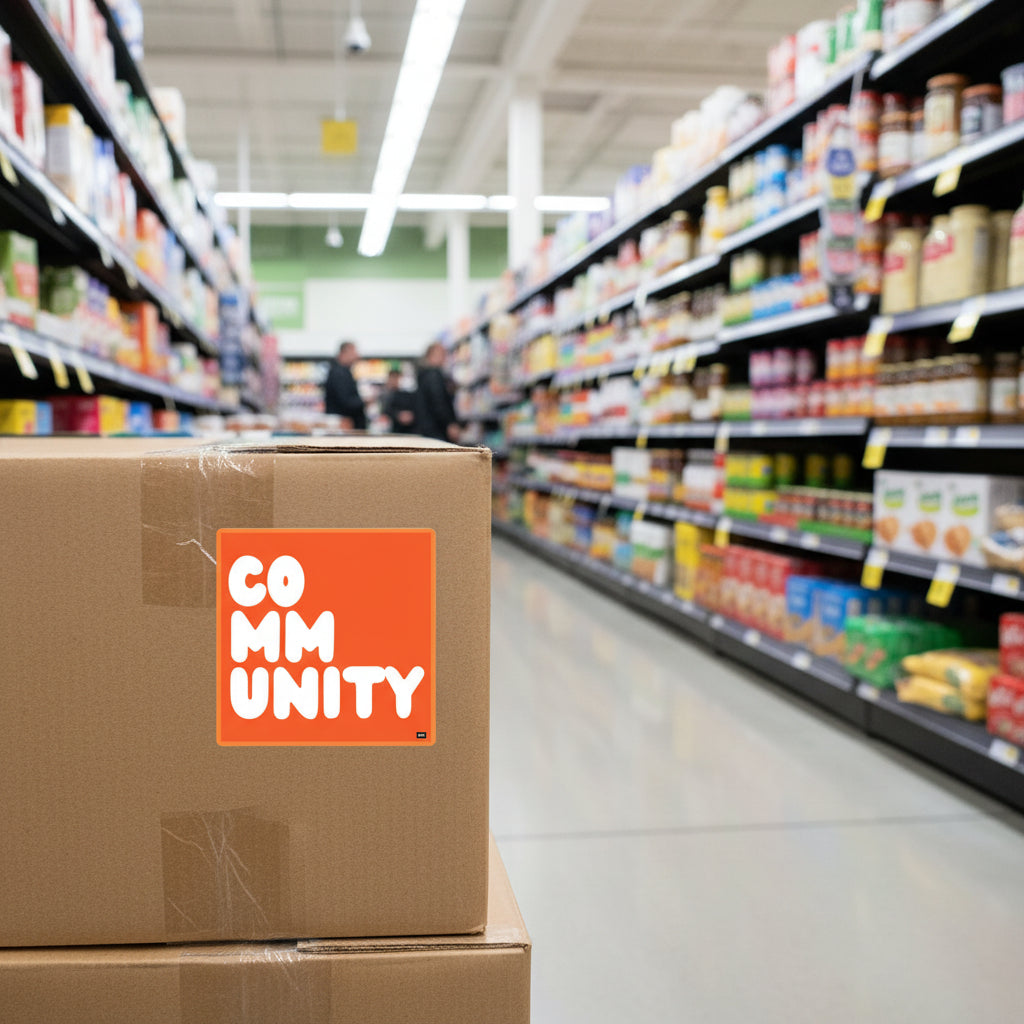 A Community in Orange Citrus Vinyl Sticker