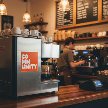 A Community in Orange Citrus Vinyl Sticker