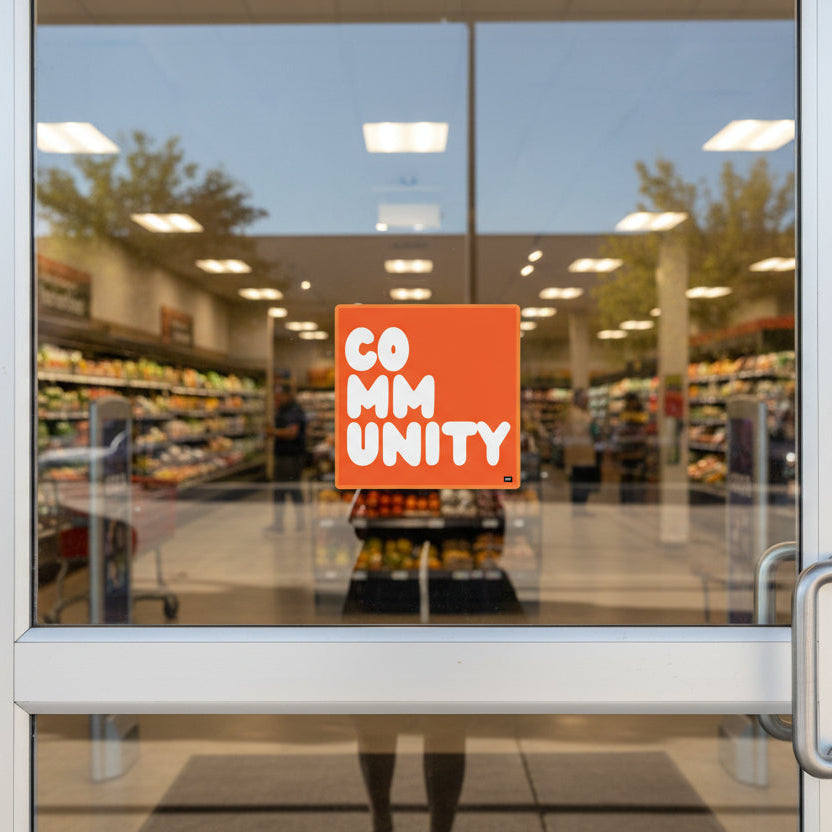 A Community in Orange Citrus Vinyl Sticker
