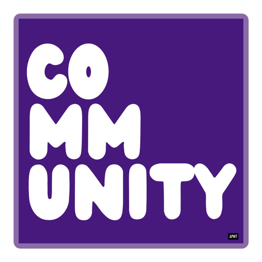 A Community in Purple Flowers Vinyl Sticker