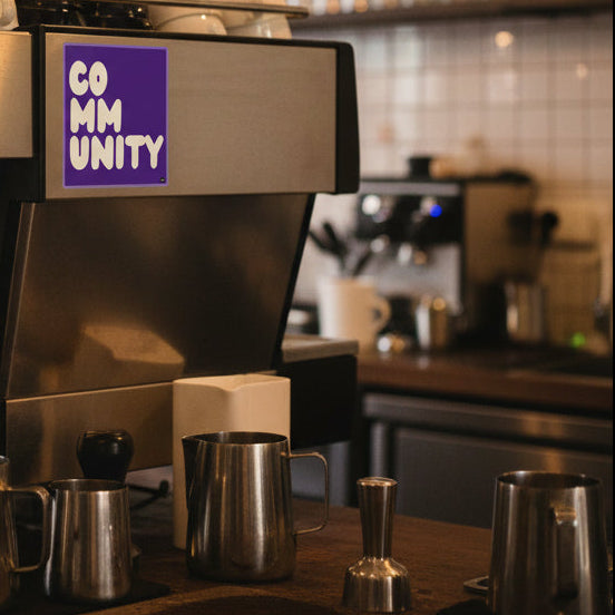 A Community in Purple Flowers Vinyl Sticker