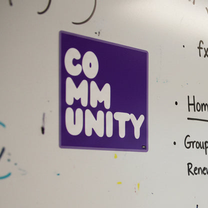 A Community in Purple Flowers Vinyl Sticker
