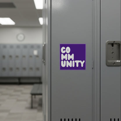 A Community in Purple Flowers Vinyl Sticker