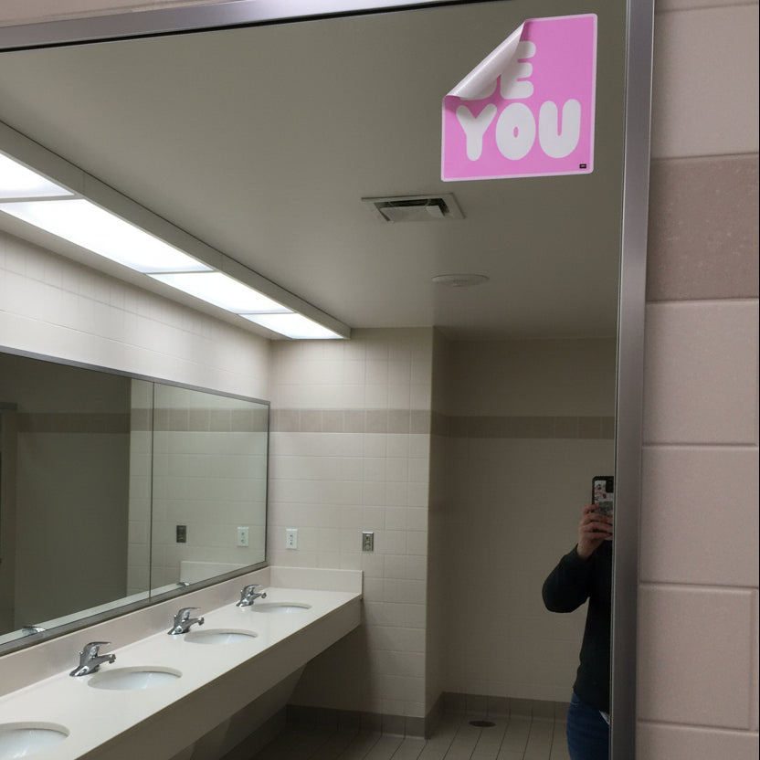 Be You in Pink Vinyl Sticker