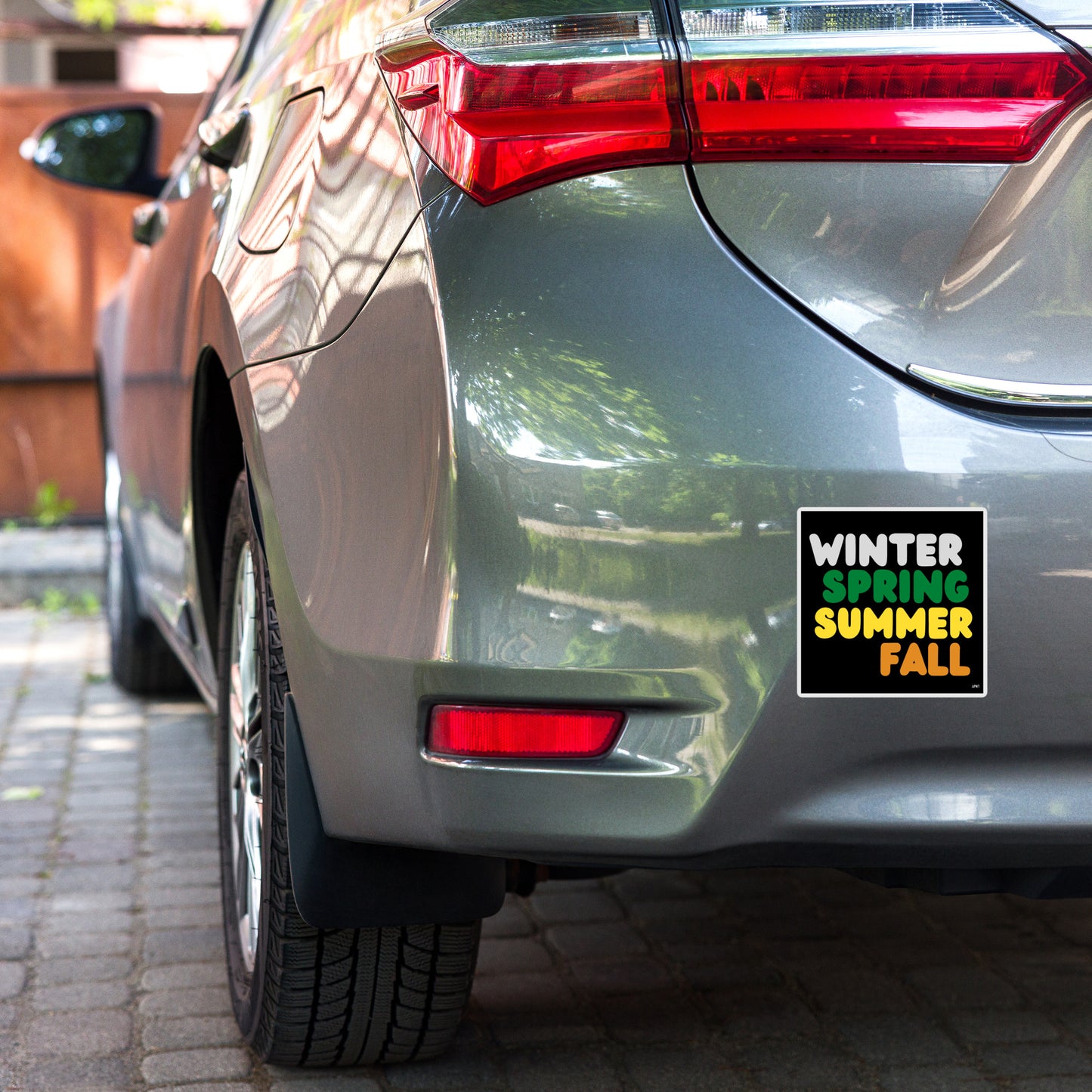 Black Winter Seasons Vinyl Sticker