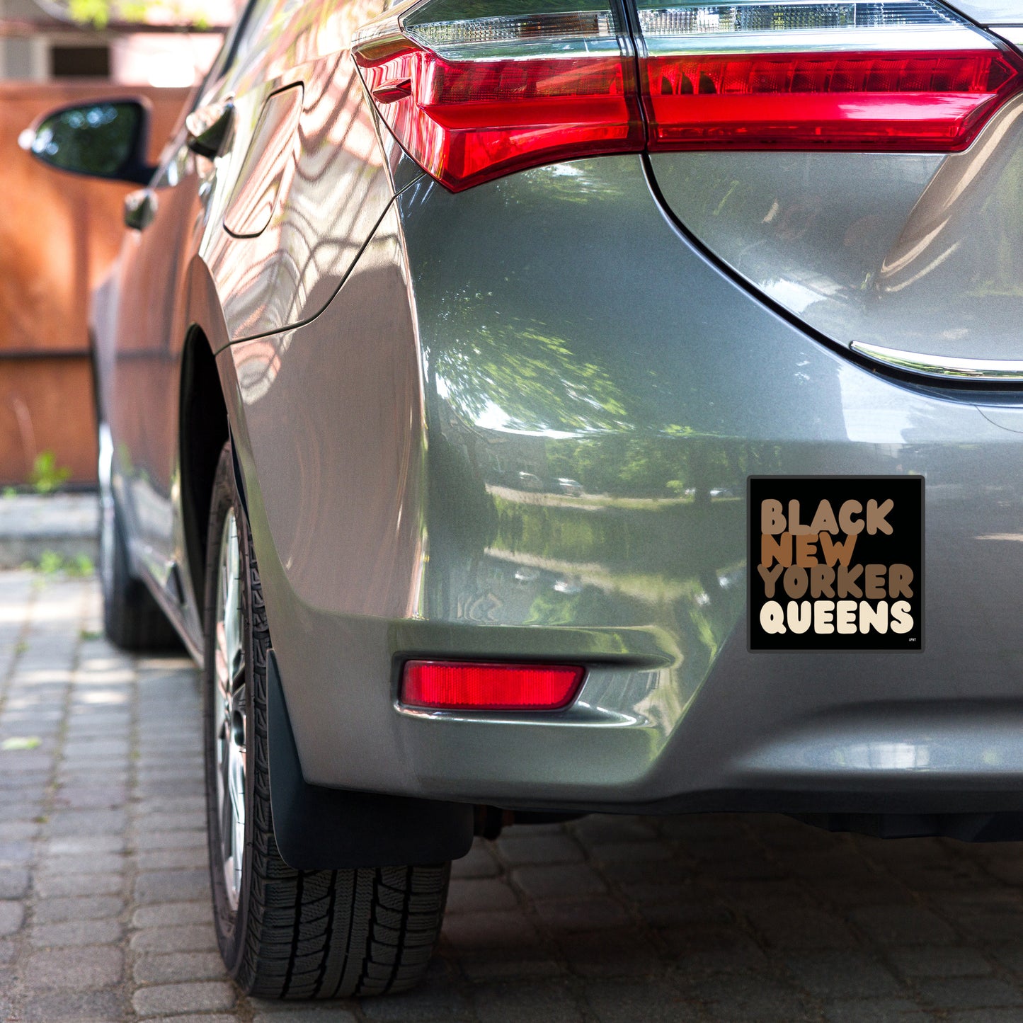 Black New Yorker Queens Vinyl Sticker