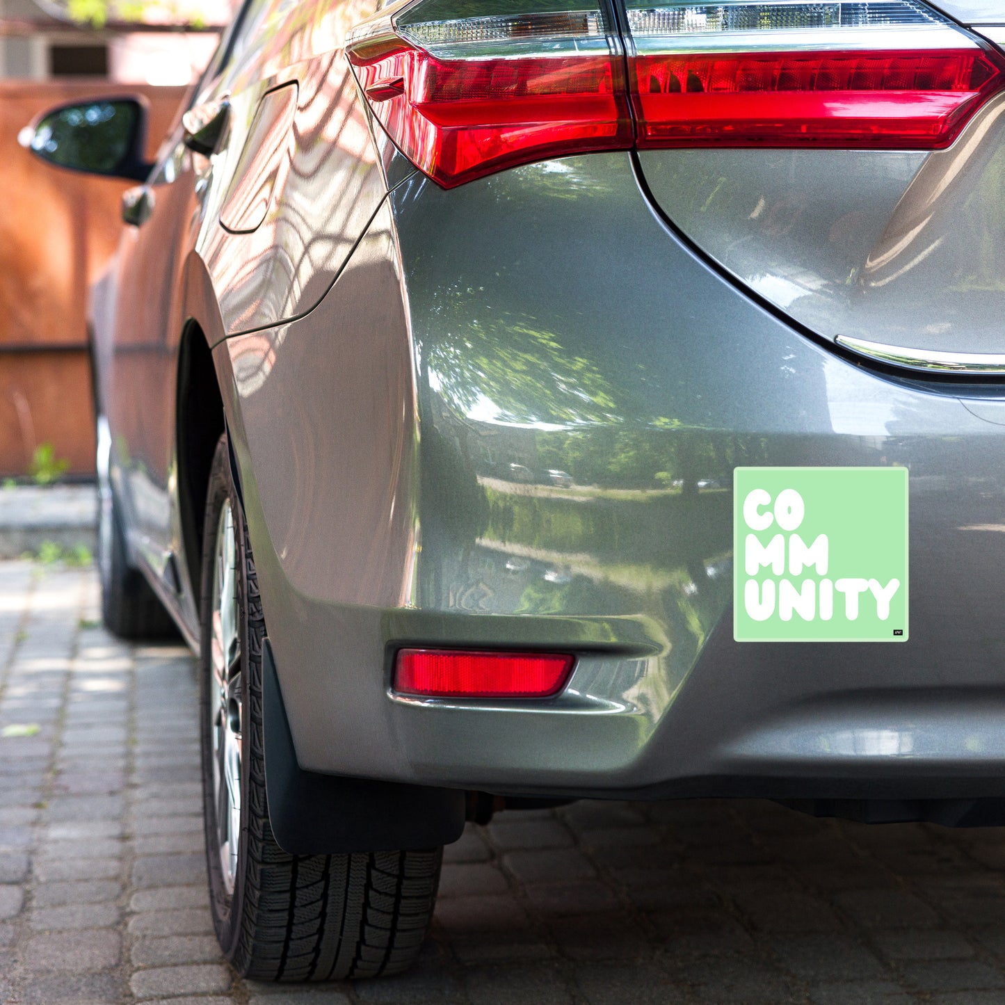 A Community in Mint Green Vinyl Sticker