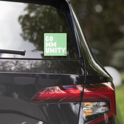 A Community in Mint Green Vinyl Sticker