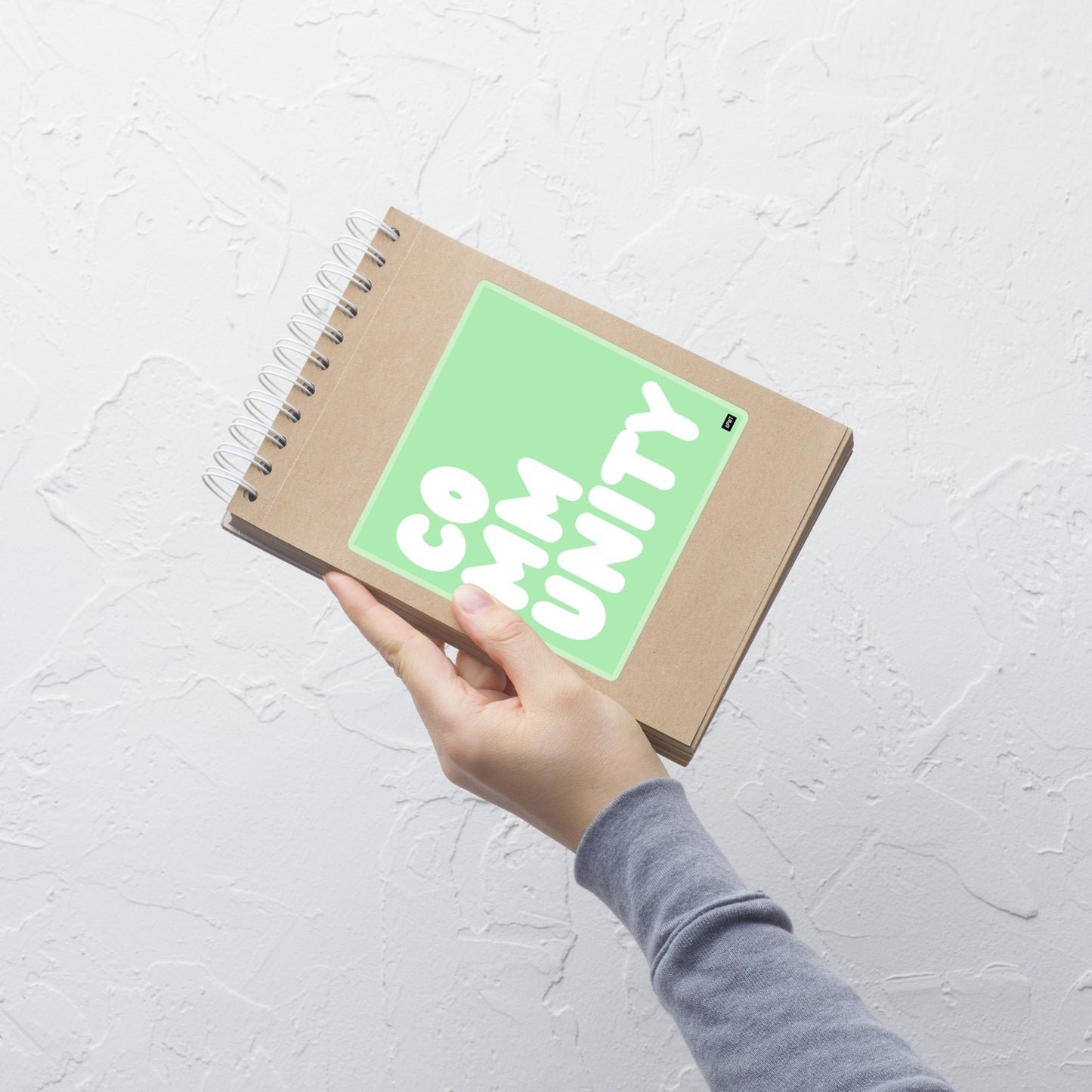 A Community in Mint Green Vinyl Sticker